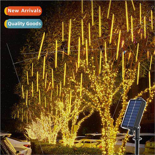 Solar high brightness meteor shower led lights string outdoo