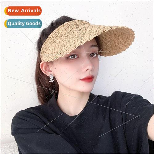 Twisted pattern paper straw weaving sun hat straw hat Korean