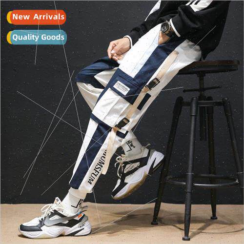 Summer work pants male cargo loose students Korean Harun leg