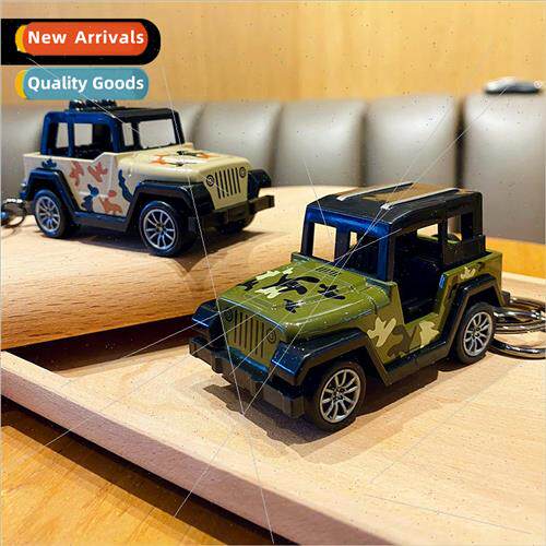 Cartoon military classic car keychain men and women cute nd