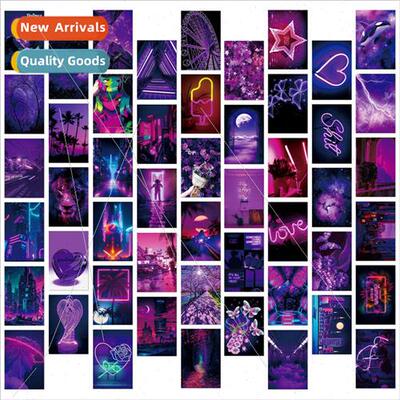 50 Wall Cards Purple Love che Abstract Art Dorm Room Postcar