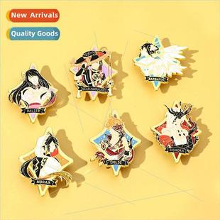 homage badg Brooch drop oil metal Zhongli Wendy Game God