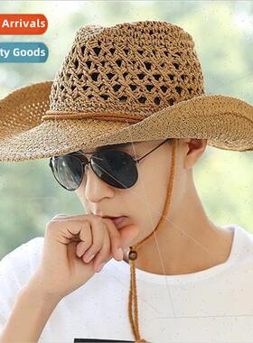 with western cowboy hat retro men and women summer outing ou