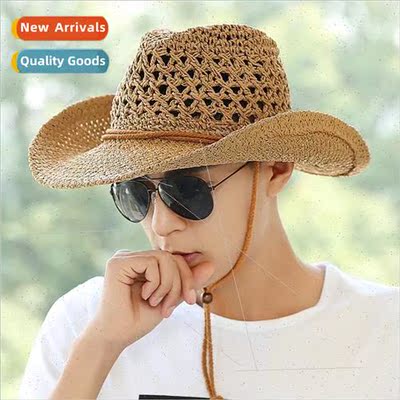 with western cowboy hat retro men and women summer outing ou