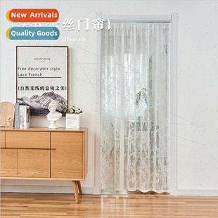 French door curtains 适用 home use no-hole bedroom lace gauz