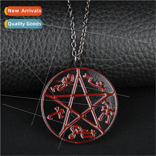 Movie and TV  evil 适用ce necklace pentagram rune necklace a
