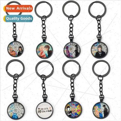 Wednesday Adams family metal keychain pendant pendant car ke