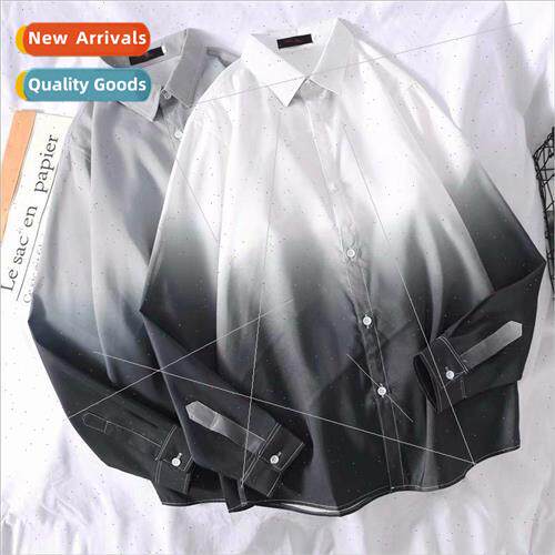Autumn thin jacket lining Japanese gradient color long-sleev