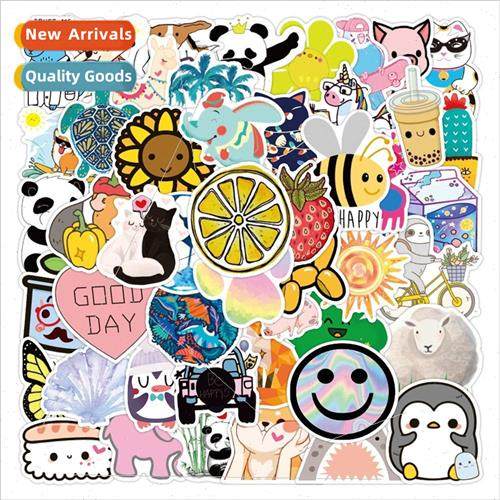 50 pcs of cute little animals small fresh stickers luggage c