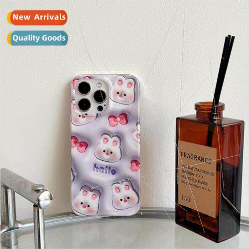 Cartoon cute bow rabbit iPhone12/11 girl 13pro max 适用 appl