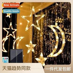 Star LED Moon Solar Decoration Curtain Patio ghts
