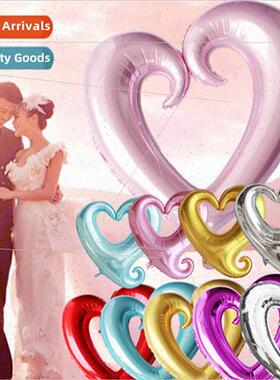 18 inch heart hook hook heart aluminum film balloon valentin