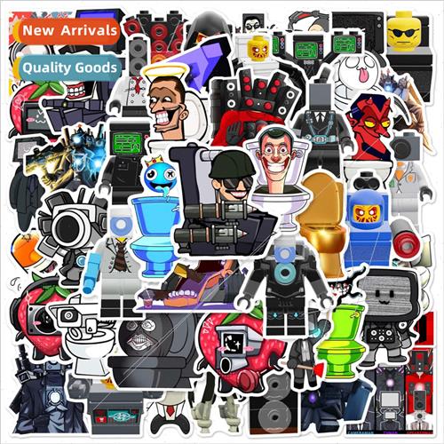 50 new camera man toilet man graffiti stickers skateboard he