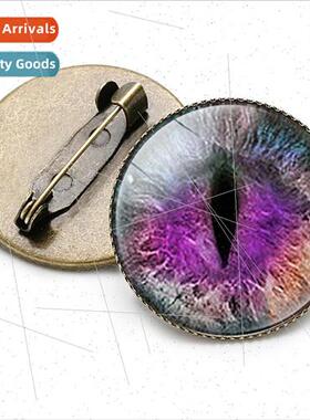 New Accessories Medusa Devils Eye Gemstone Brooch Cat Eyes D