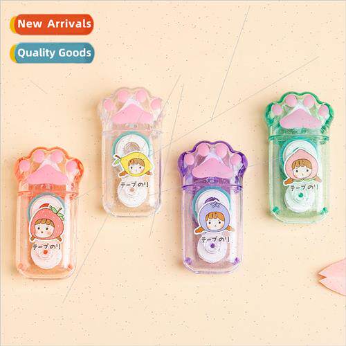 cat paw dot adhesive cute girls handbook material double-sid