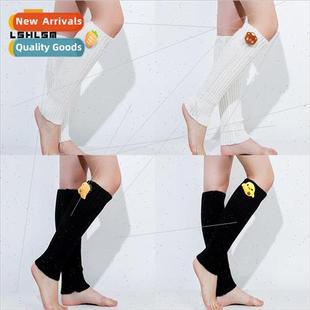 womens warm cover winter and fall socks calf mid sock White