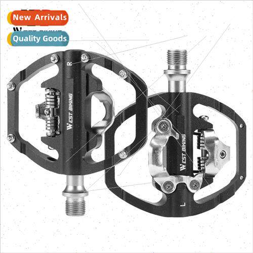 Dual-purpose locking pedal to flat pedal self-locking pedal