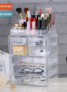 Transparent Large Cosmetic Case Powder Cushion Organizer Mul