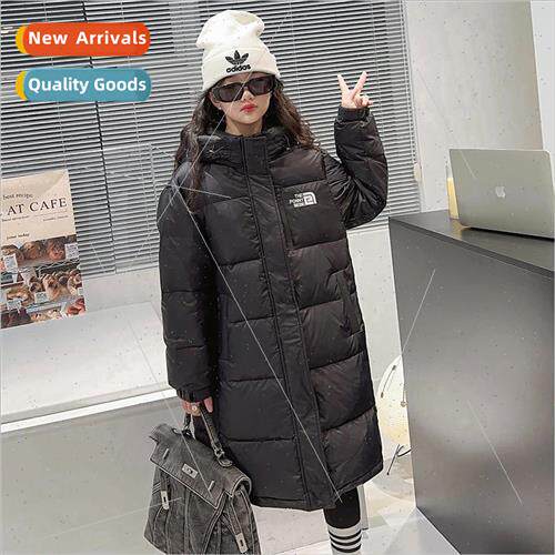Girls jacket long cotton jacket children winter down cotton