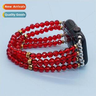 Blue and pink teardrop faceted crystal beads 适用 applewatch