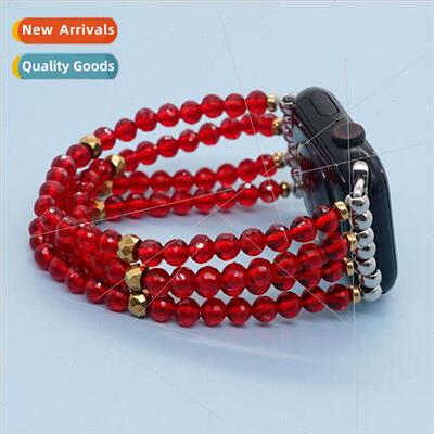 Blue and pink teardrop faceted crystal beads 适用 applewatch