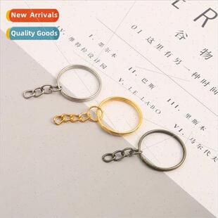DIY key ring opening iron ring round coil keychain accessori