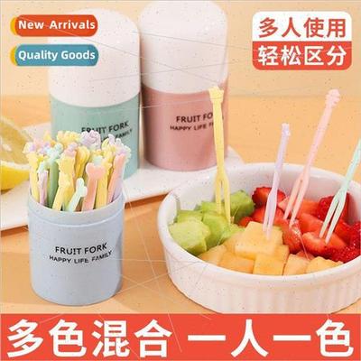 Disposable fruit 适用k set home eating fruit stick cake dess