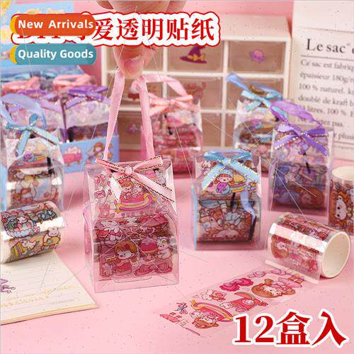Cartoon PET waterproof handbook handheld tape stickers stude