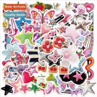 hairpin graffiti stickers 50pcs notebook star guitar lug Y2K