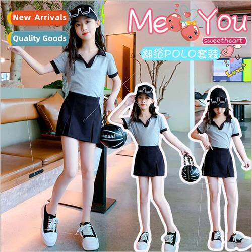 Girls summer Korean  of the suit 2023 new children Polo shor
