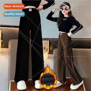 Girls padded pants fall and winter  2023 new winter thickene