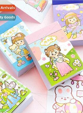 Message sticker book Shimmering peach drawing small bean boo