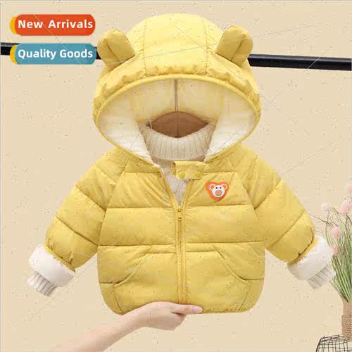 Childrens down cotton clothing luminous light 2022 new men a