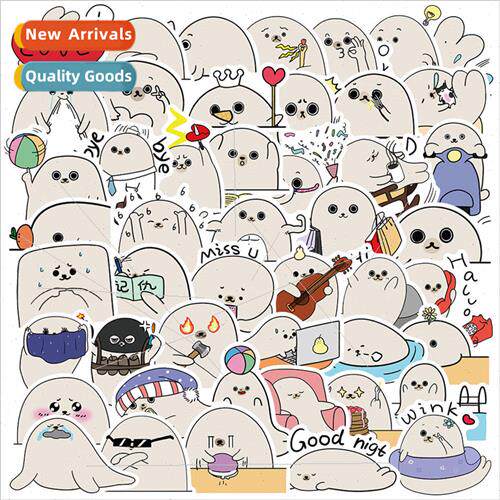 50 cartoon silly leopard stickers cute animal luggage sticke