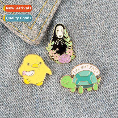 Creative cartoon brooch new cute animal turtle chick faceles