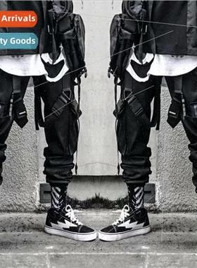 function wind pants mens spring and fall paratrooper drawstr