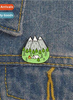 New brooches creative three fingers snowy peak brooch mounta