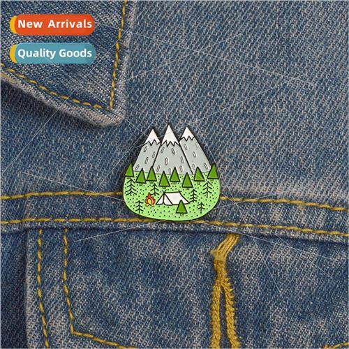 New brooches creative three fingers snowy peak brooch mounta