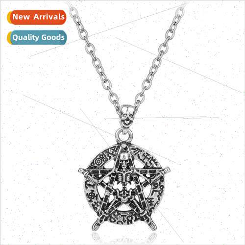 Film and  jewelry Evil 适用ces Supernatural pentagram neckla