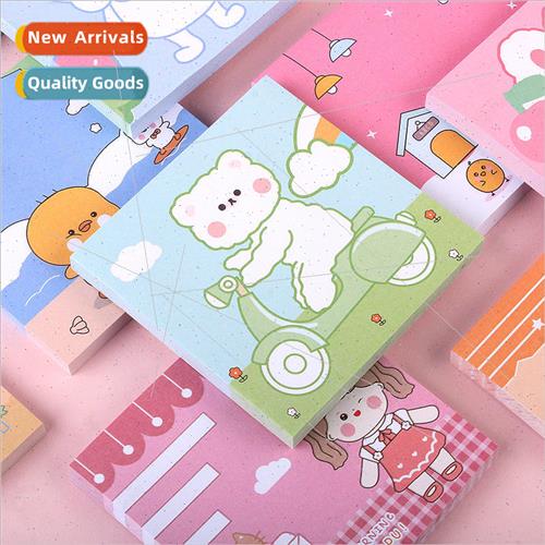 Korea ins sticky notes 80 cute cartoon girl students with cr
