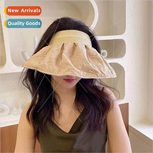 Summer hollow top hat bubble yarn paper straw hat circle sun