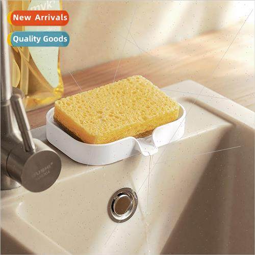 Household kitchen soap box wall-mounted shelf without punchi