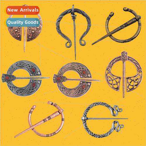 Jewelry Brooch Creative Vintage Viking Alloy Pin Series Meda