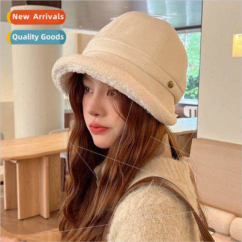 Hat female winter Korean thickened fishermans hat Japanese p