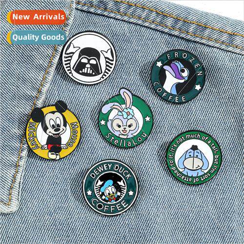 Cute cartoon character brooch Mickey Mouse Donald Duck Star