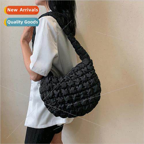 Korean bubble shoulder bag 2023 new plaid dumpling bag perso