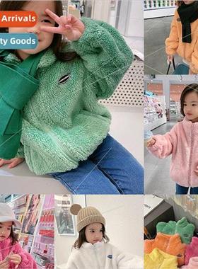 Childrens jackets 2023 winter new girls padded thickened plu