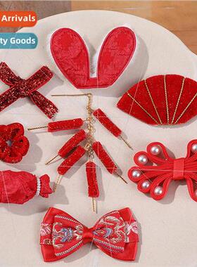 New Years Spring Festival  cute velvet plush bow flowers diy