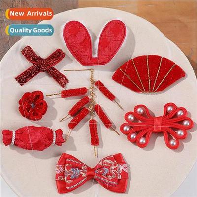 New Years Spring Festival  cute velvet plush bow flowers diy