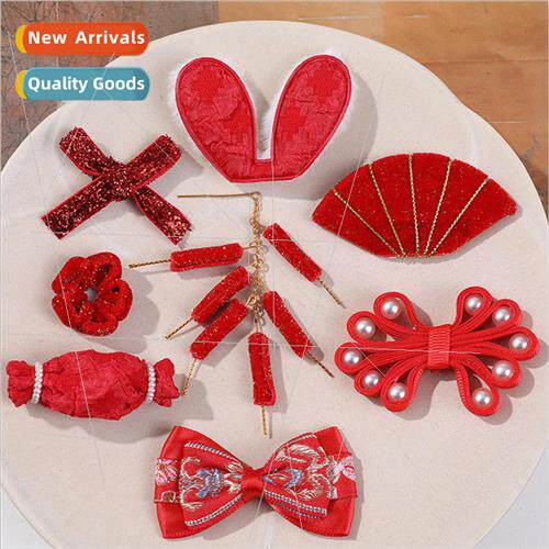 New Years Spring Festival  cute velvet plush bow flowers diy